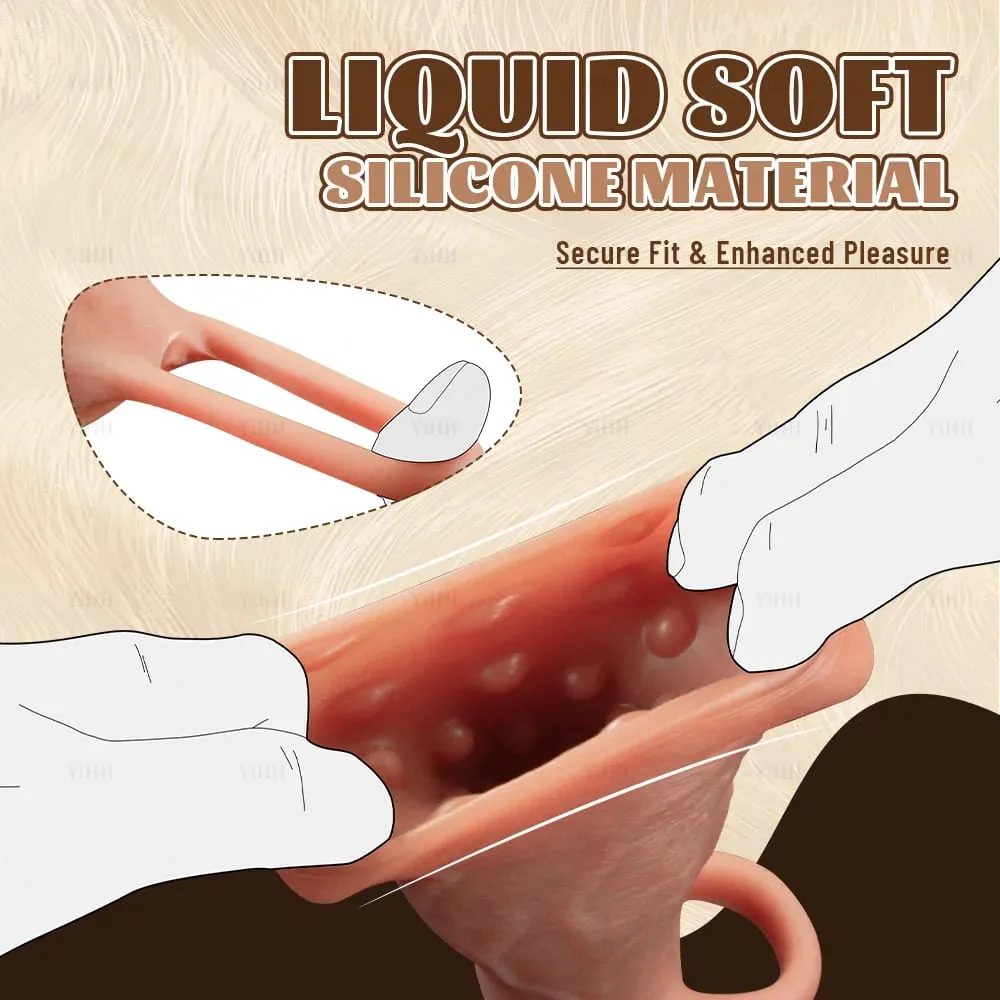 Sexy Thicken Cock Sleeve Penis Lock Penis Ring Adult Sex Toy For Men Dick Enlarged and Soft Silicone Penis Sleeve Enlargement