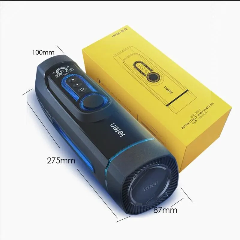 Leten Upgraded X9-IV Male Masturbator High Speed 45mm Piston Telescopic Heating AV Real Vagina Hatano Voice Cup Sex Toys For Men