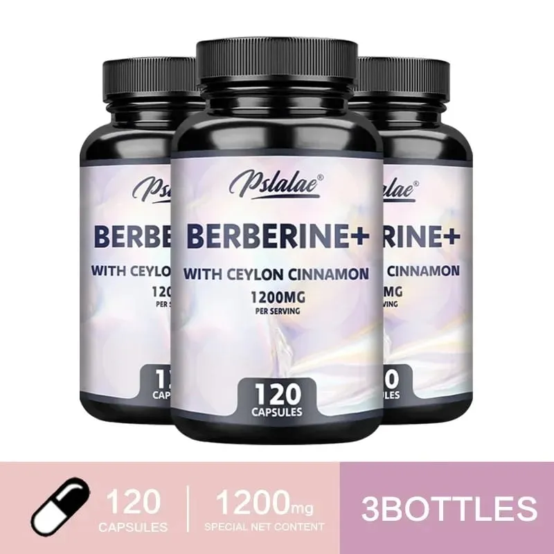 Berberine with Ceylon Cinnamon Capsules - Improve Digestion Supports Cellular Energy Metabolism Promotes Heart and Brain Health