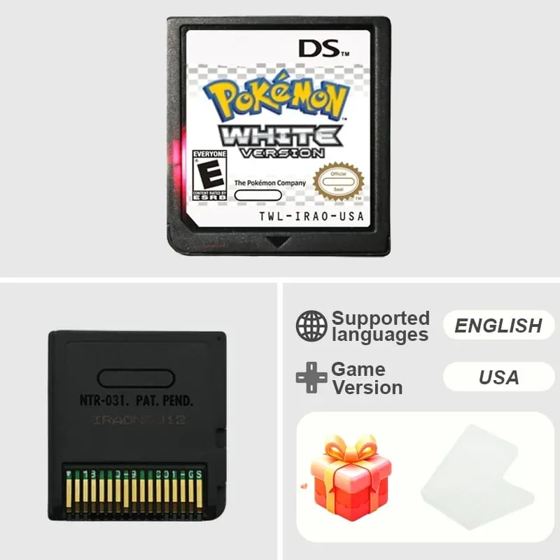 NDS Game Cartridge Pokemon Series Platinum Pearl Diamond HeartGold SoulSilver USA/EUR/FRA/ITA/NOE/AUS/ESP Version for NDS
