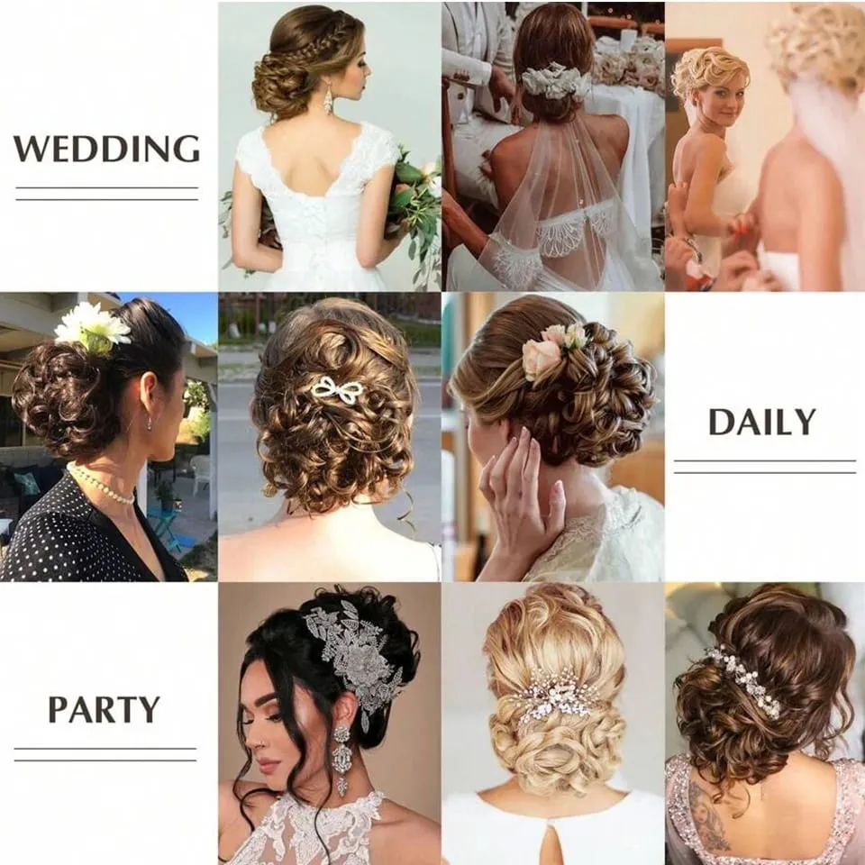 Synthetic LARGE Comb Clip In Curly Hair Extension Chignon Hair Pieces Women Updo Cover Hairpiece Extension Hair Bun