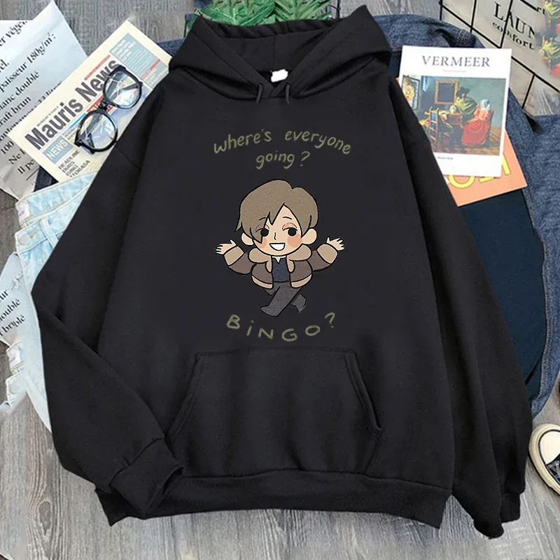 Leon Kennedy Hoodies Fleece Long Sleeve Male Hooded Sweatshirts Rock Band Design Graphic Sudaderas Merch Men Aesthetic Clothes — image 6