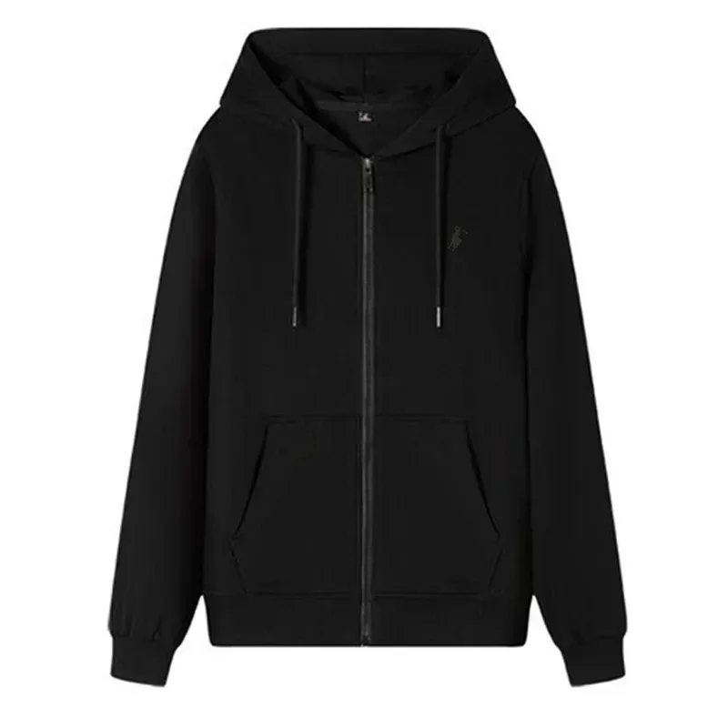 The new autumn and winter casual men's sportswear fashionable outdoor jogging fitness zipper hoodie and warm sweatshirt