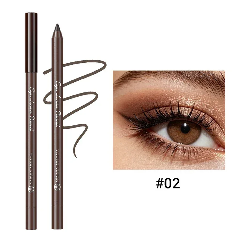14 Color Eyeliner Pencil Pearlescent Matte Dark Purple Red Eye Liner Waterproof Long Lasting High Pigment Eyeshadow Makeup