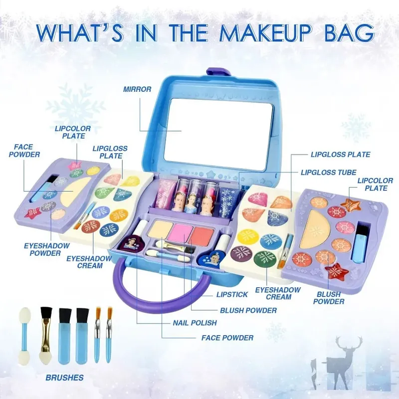 Girl Pretend Play Kit Make Up Princess Play With Toys που πλένεται Μη τοξικό σετ καλλυντικών μακιγιάζ Δώρα για κορίτσια Παιδιά