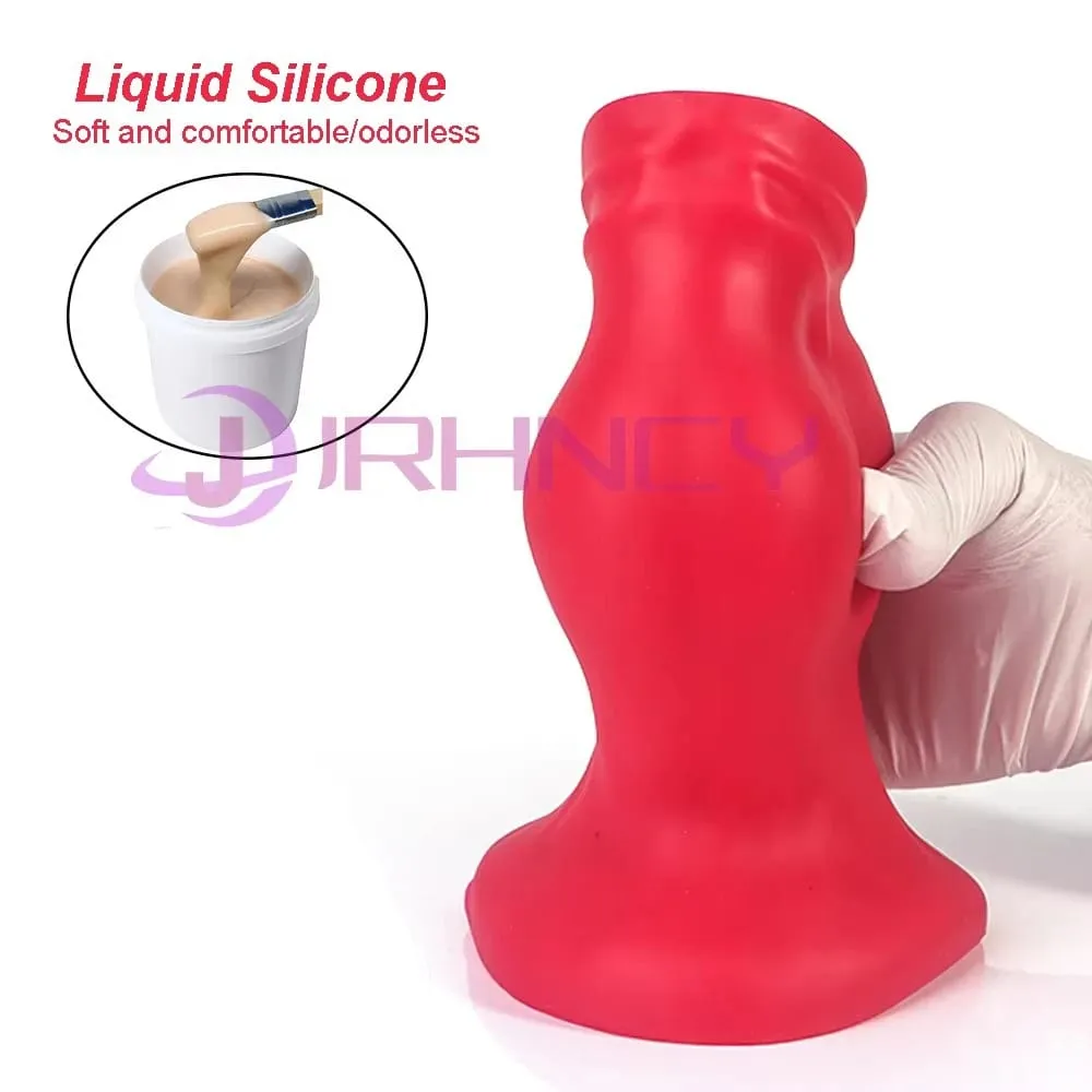 Super Huge 105mm Anal Plug Hollow Soft Dog Knot Butt Plug Sex Toys for Women Men Gay Fisting Anal Dilation G-spot Masturbation
