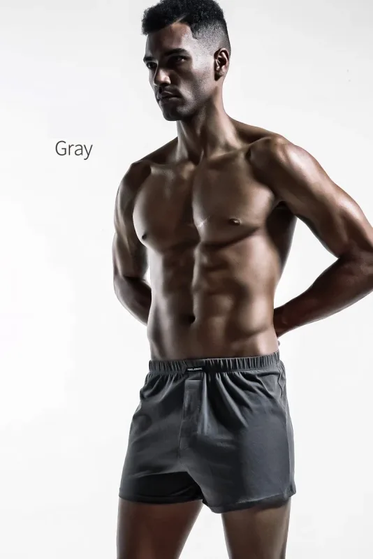 Boxer da uomo casual in cotone intimo da uomo bauli in tessuto pantaloni a freccia boxer larghi maschili Homme Pouch mutande taglie forti L-3XL