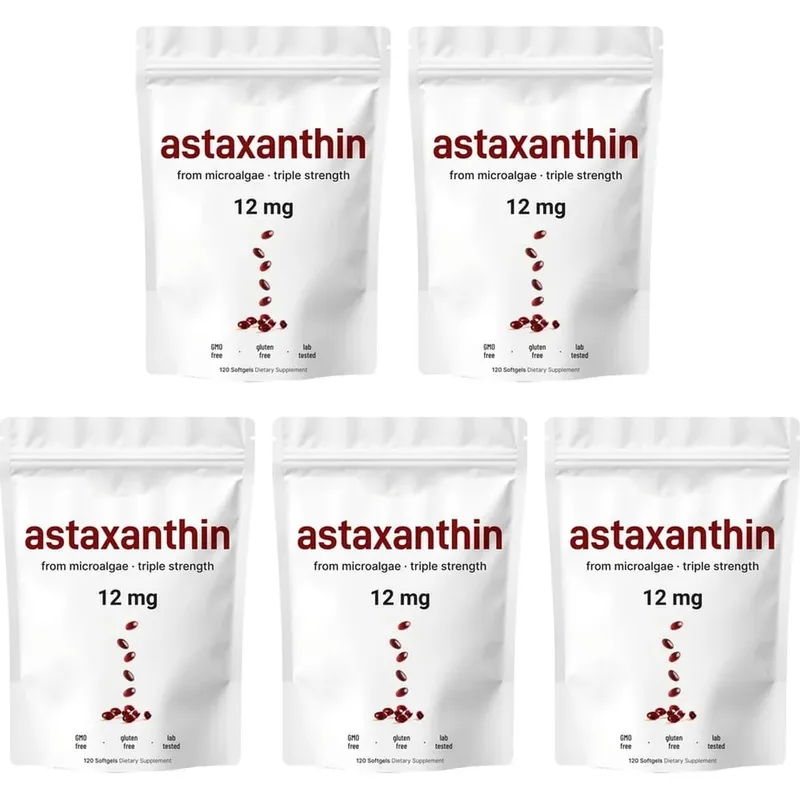 Astaksantin 12mg Mikroalglerden Softgeller Üçlü Mukavemetli Antioksidan Takviyesi Hücresel Sağlık ve Günlük Denge 120 Sayısı