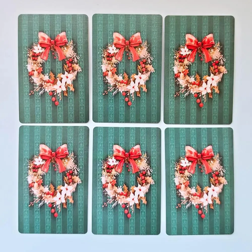 Christmas Carol Lenormand Deck 9*6cm 42 Pcs Cute Christmas-themed Lenormand Cards Printed on 350GSM Double-embossed Cardstock