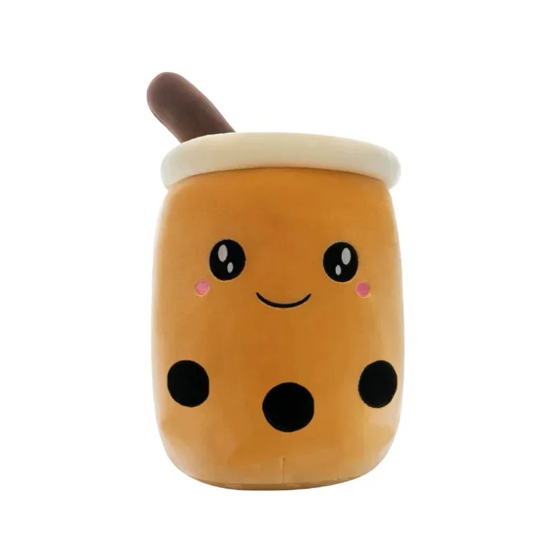 Roztomilý plněný Boba Plyšový Bubble Tea Skutečný Bubo Food Hrnek na mléko Plyšový polštář Měkký Kawaii Plyšové hračky Dárky pro děti Dospělý 24CM~