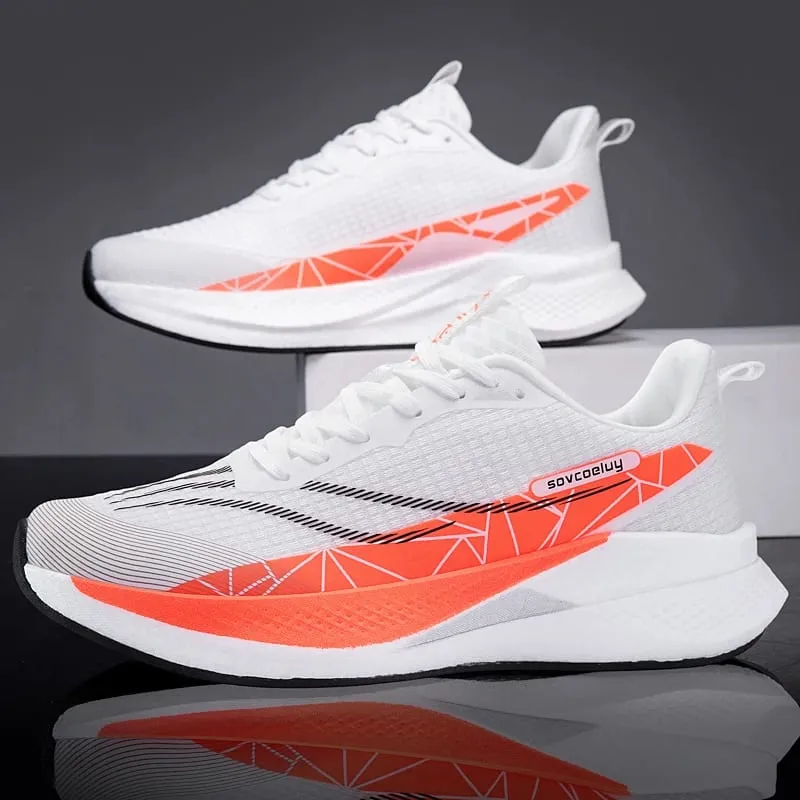 Carbon Plate Running Shoes Men Casual Marathon Athletic Sports Outdoor Travel Breathable Lightweight Comfortable Women Sneakers