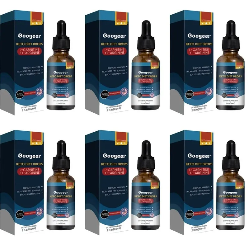 Googeer Keto Diet Drops New Formula with L-Carnitine Tartrate and L-Arginine HCl Plus Green Tea Leaf Extract 2 Fl Oz (60 ML)