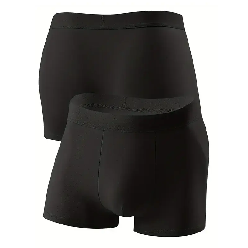 3-Piece Set Of Men's Black Sexy Boxer Shorts, Soft And Breathable Casual Underwear, Men's Comfortable Boxer Shorts — image 2