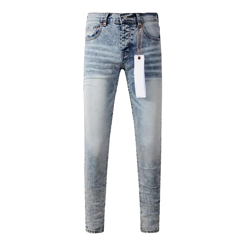 Men's Distressed High Street School Boys Fashion American Style Stretch Skinny Fit Ripped Jeans