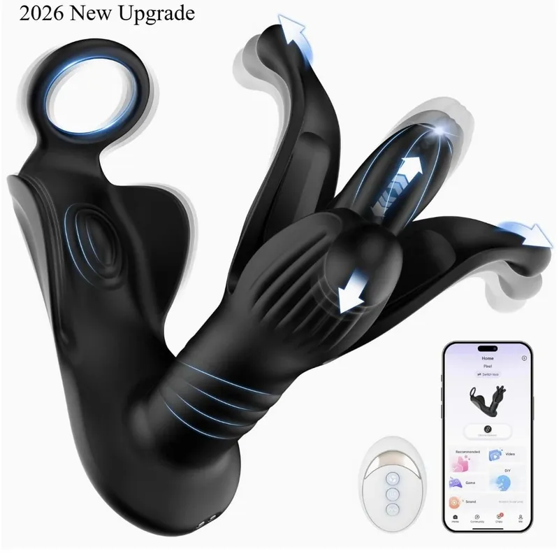 2026 New Upgrade Prostate Massager Anal Toys AI-Powered Butt Plug Male Sex Toys For Men Anal Plug Adult