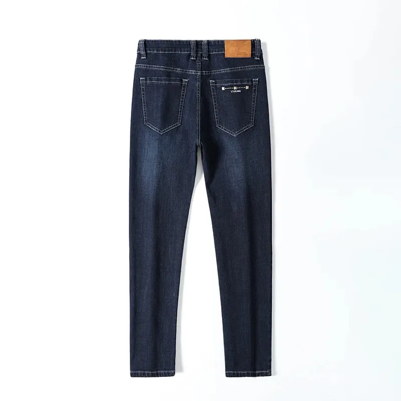 2026 y2K vintage Clothes Men's Straight Pants vetement homme Mens luxury Denim Black Blue Colors Jeans Plus Size 44 46