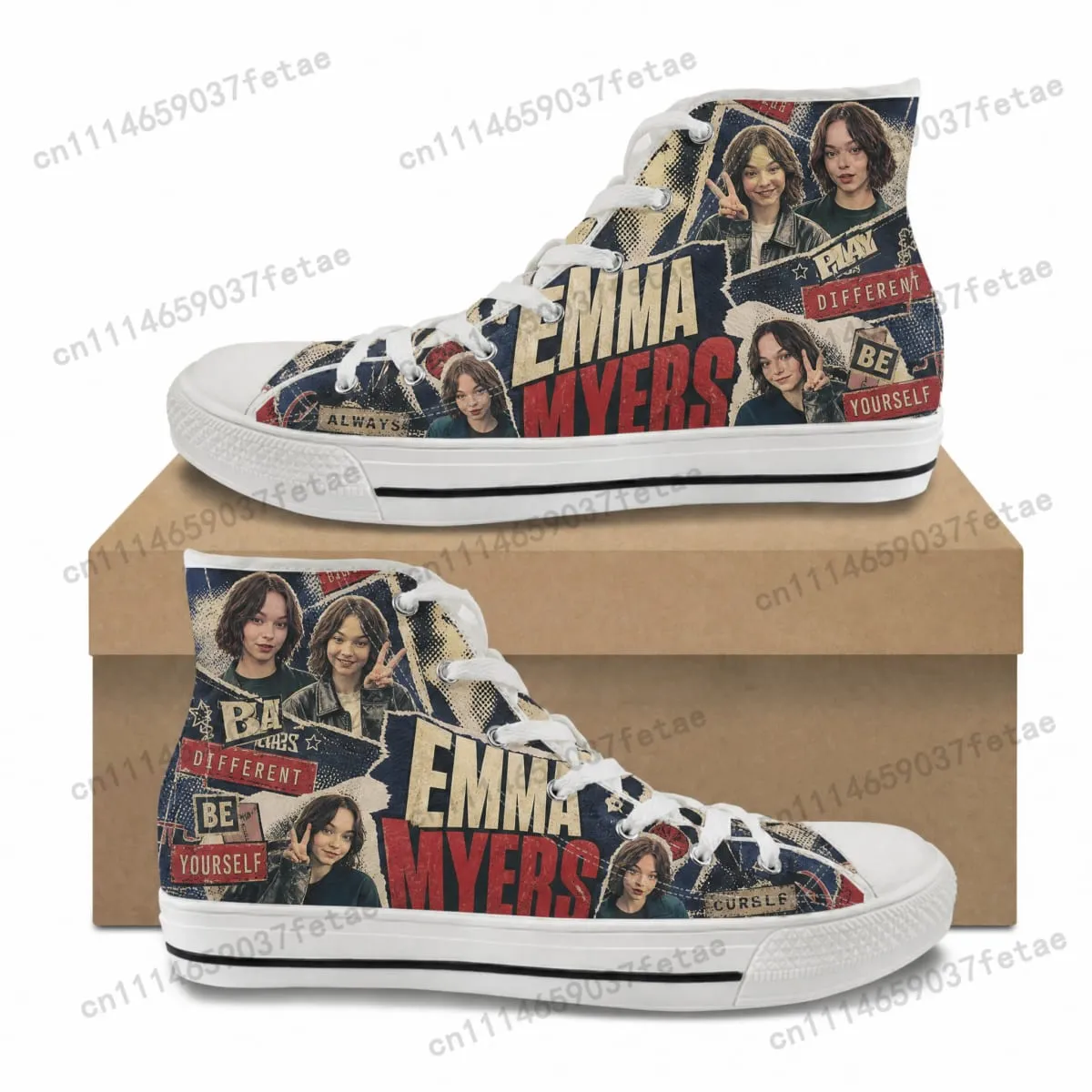 Emma Myers Low Top High Quality Sneakers Teenager Canvas Sneaker Mens Womens Casual Couple Shoes Customization Shoe
