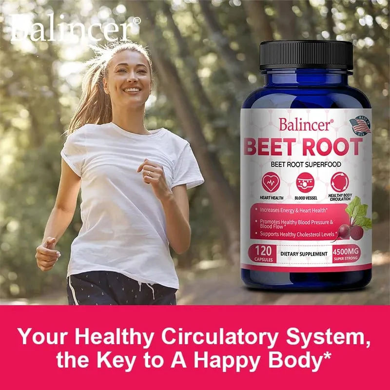 Beetroot Capsules 2500mg Support Daily Blood Circulation Cardiovascular Wellness Physical Endurance & Immune Balance — image 4