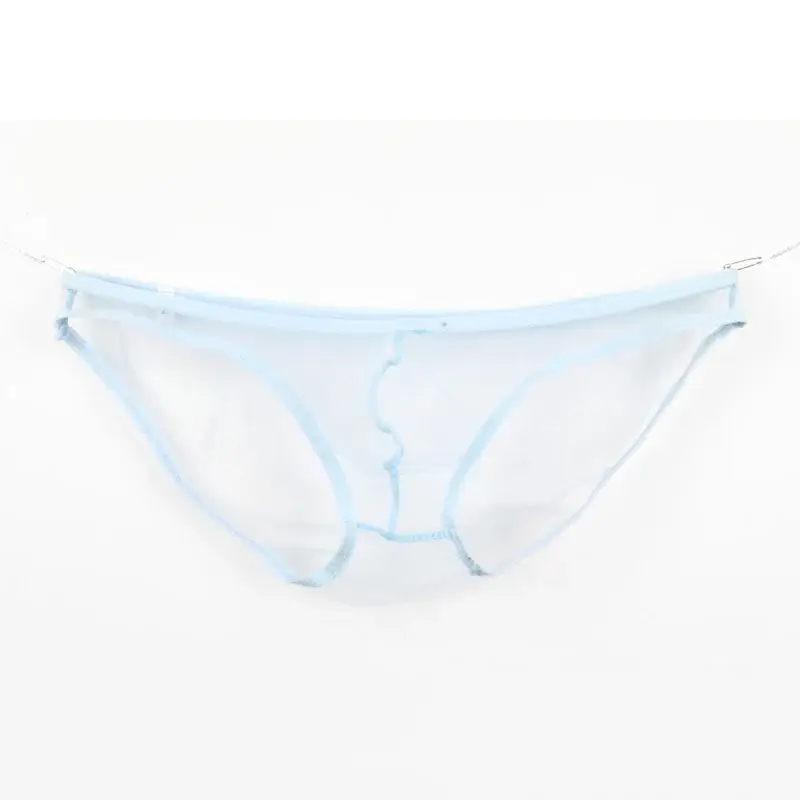 Slip da uomo in rete a vita bassa di grandi dimensioni, biancheria intima trasparente ultrasottile, con borsa convessa a U, vari colori disponibili — image 13