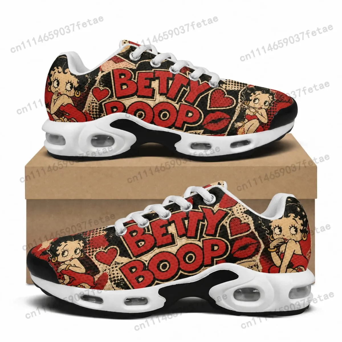 Betty Boop Cushion Sneakers Mens Womens Hip Hop Rock Lightweight Sports Shoes Custom Couple Cool Popular Leisure Sneaker — image 5