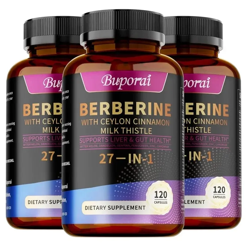 Berberine Ceylon Cinnamon Milk Thistle Supplements - Promotes Liver and Digestive Health Supports Cellular Energy and Repair
