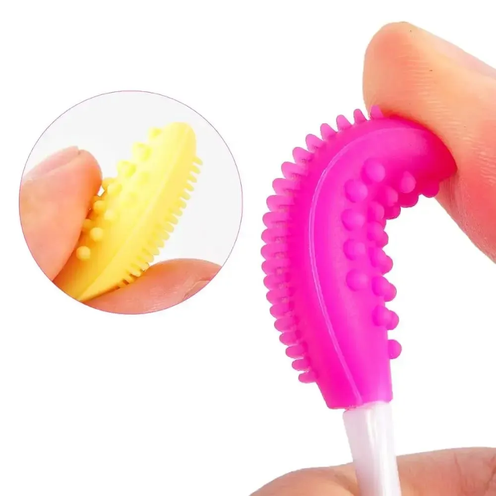 Wholesale 4pcs New Fashion Design Nose Double-Sided Tool Silicone Lip Scrub Exfoliator Brush make up brushes makeup brush set