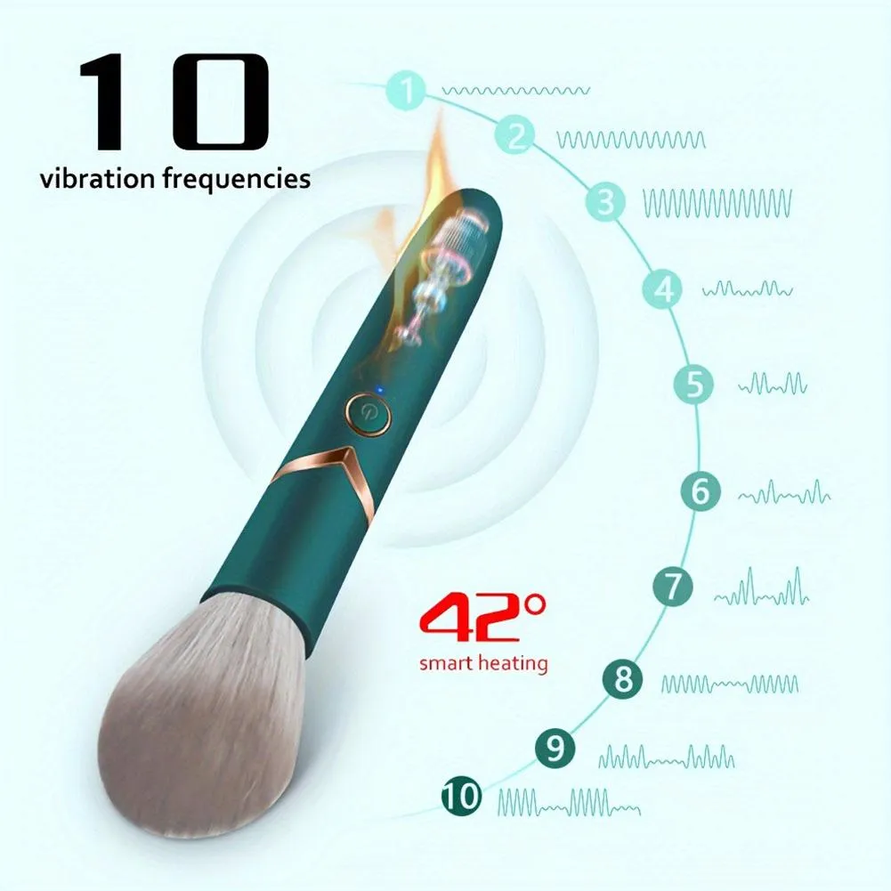 Electric Makeup Brush Sonic Vibrating Liquid Foundation Powder Blush Blending Tool Ergonomic USB Rechargeable Beauty Face Massag