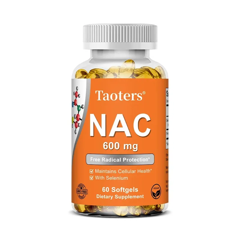 NAC N-Acetyl Cysteine Capsules Immune Respiratory Health Antioxidant Supplements Non-GMO Gluten-Free