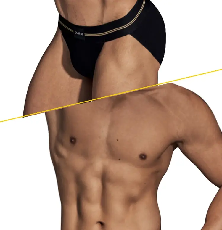 Cuecas masculinas sem costura quadril design masculino underwaer super grande largura 5cm elástico independente codpiece menino calças curtas 3256807000572618