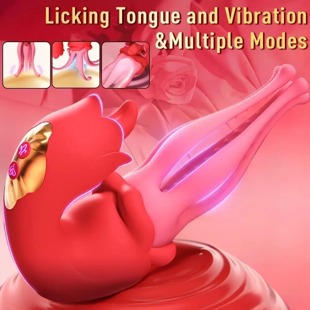 3in1 Tongue Licking Vibrator for Women G-spot Clitoral Stimulator Dildo Vagina Massager Female Masturbation Sex Toys Couple