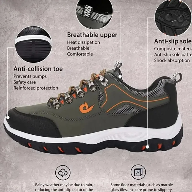 2026 New Men Hiking Shoes High Quality Anti Slip Men Sneakers Outdoor Climbing Walking Shoes Breathable Light Running Shoes Male
