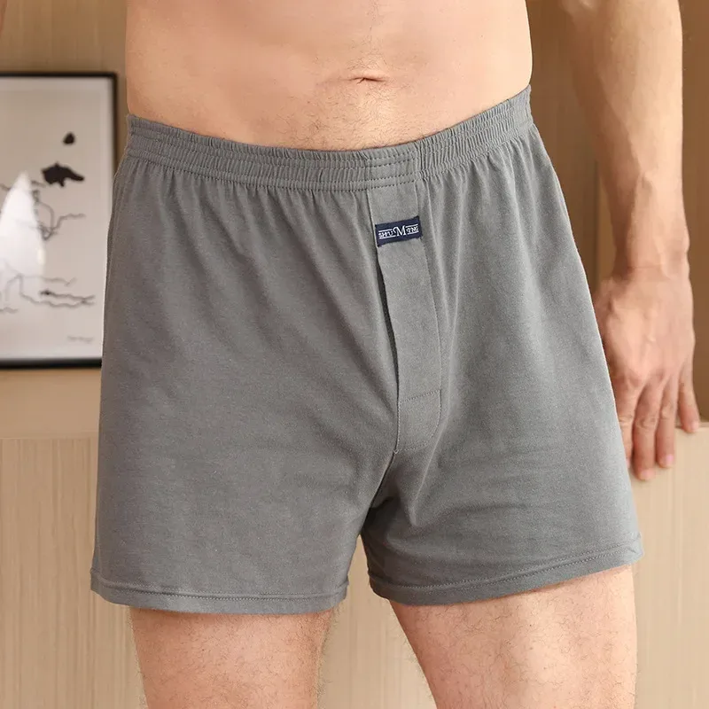 Men's Aro Pants Underwear 100% Pure Cotton Home Sleeping Pants Loose Breathable Men's High Waisted Four Corner Boxers Shorts
