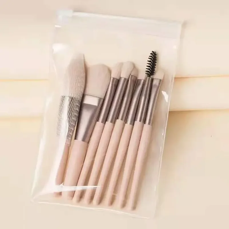 8pcs/set portable Soft Bristle Make Up Brushes Premium Synthetic With Bag Eyeshadow Brush Eye Facial Beauty Foundation tool