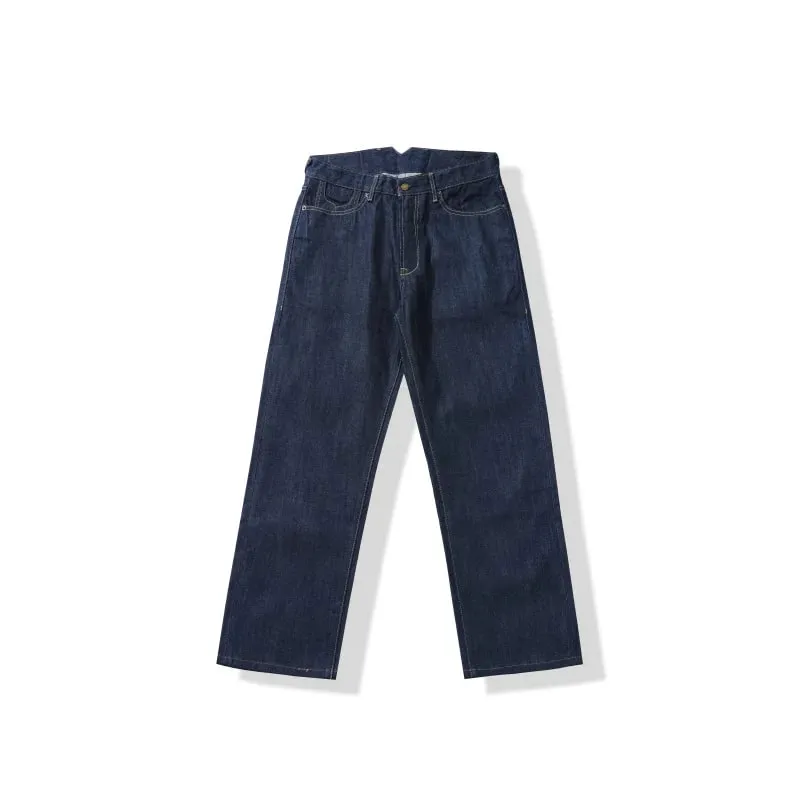 100% Cotton Raw Japanese Selvedge Denim Jeans | 14.75oz Heavyweight Straight Leg | American Vintage Workwear Style OKONKWO
