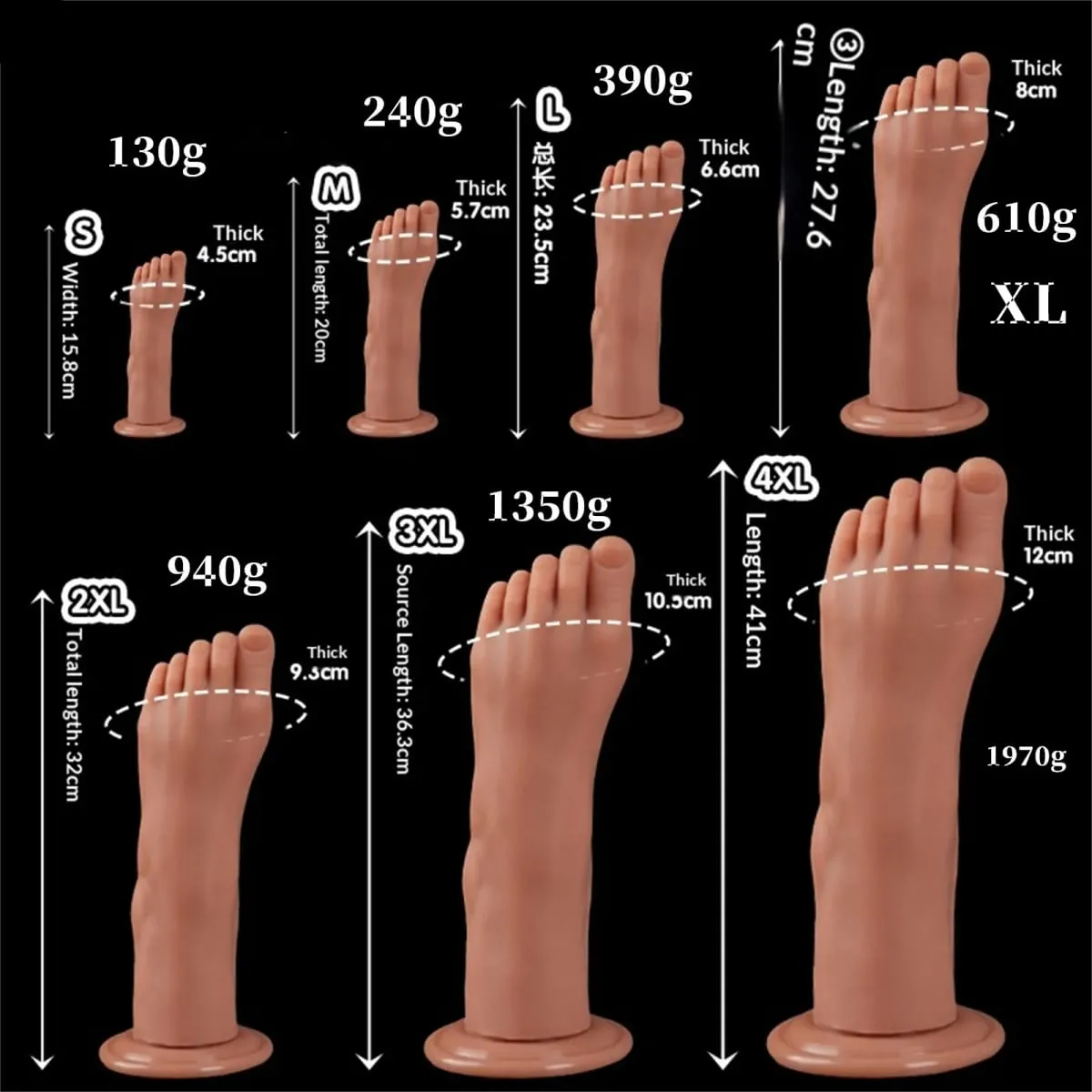 Huge Feet Style Anal Plug Big Silicone Ass ButtPlug Deep Masturbator Dildo Dilator Stimulator Anal Dildo Adult Sex Toy For Women