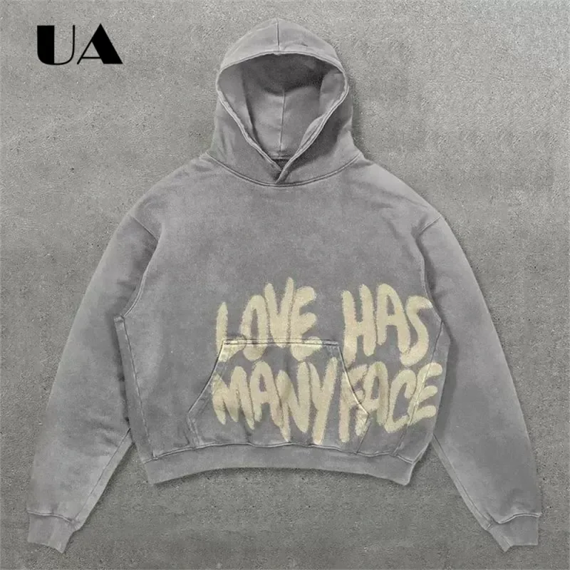 UA All We Need is Love New Hoodies for Men S-4XL Casual Street Wear Spring Autumn New Chic Outfit Hoodies Pullover