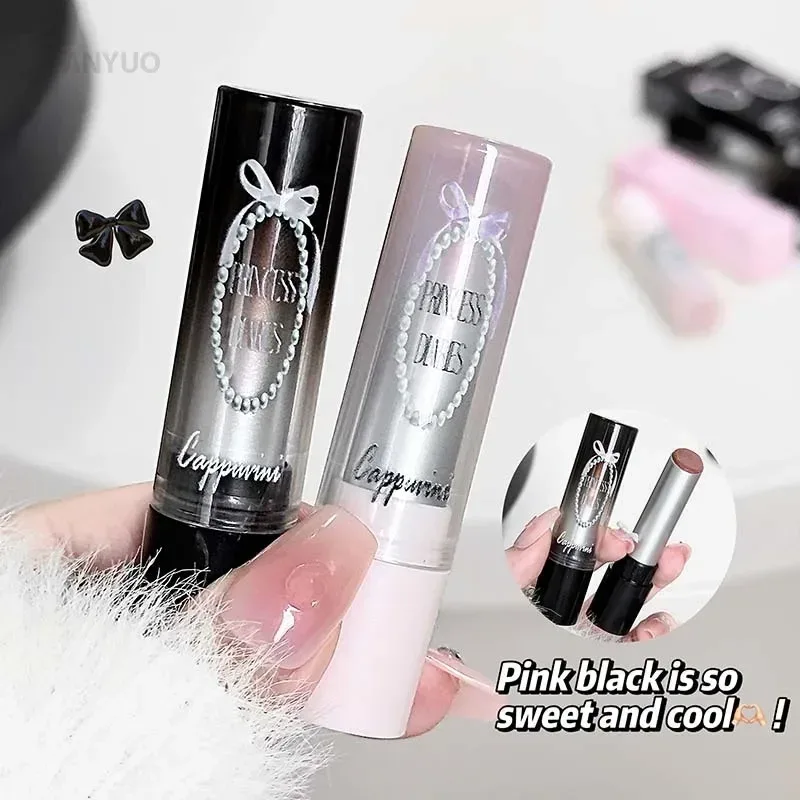 Pink Crystal Mirror Glass Solid Lip Gloss Round Tube Water Light Lipstick Clear Jelly Lip Glaze Nude Brown Moisturizing Lip Tint