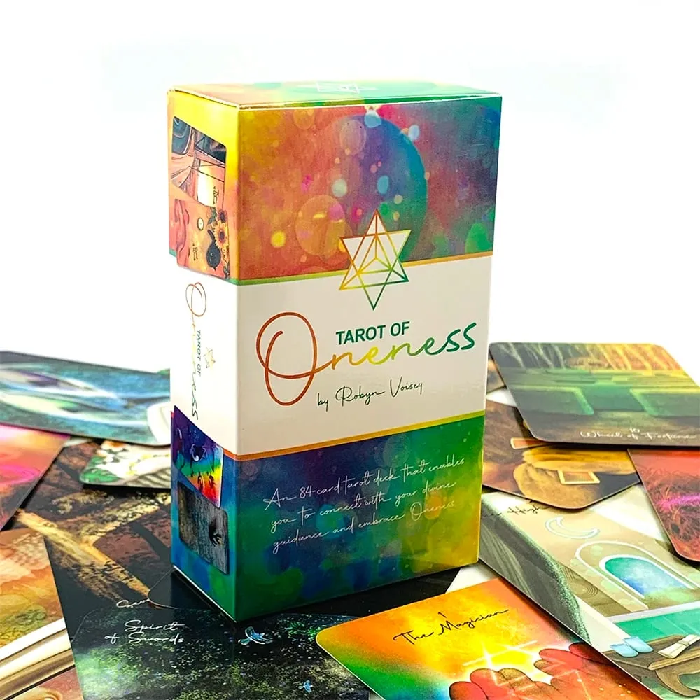 Tarot of Oneness Tarotkort 84 kort Mystisk tarotlek Andlig vägledning Spådomskortspel för tarotutövare