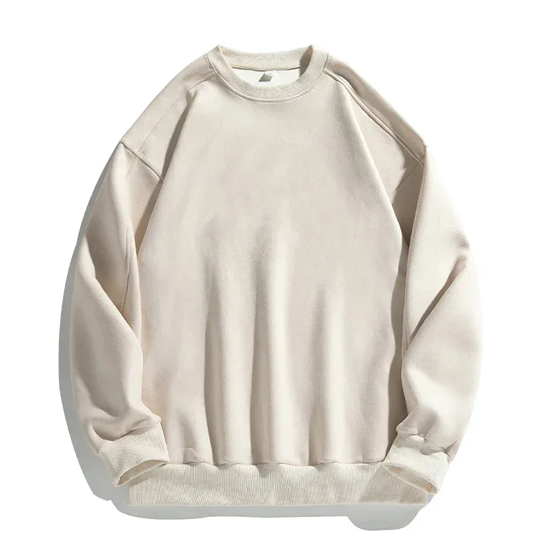 Sweat-shirt à manches longues pour homme, vêtement de marque violet, col rond, Baggy, décontracté, en daim, automne-hiver, 2026