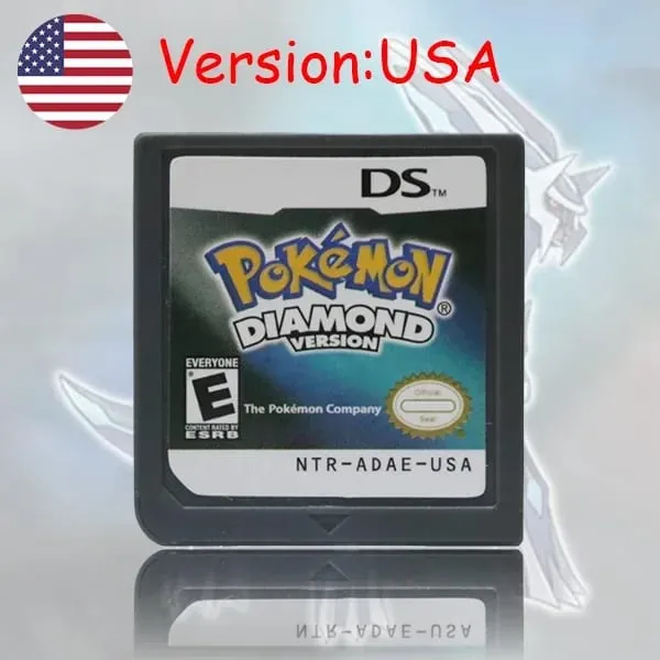 Pokemon Series DS Game Cartridge Diamond Platinum Pearl HeartGold SoulSilver Black White Multilingual for NDS/2DS