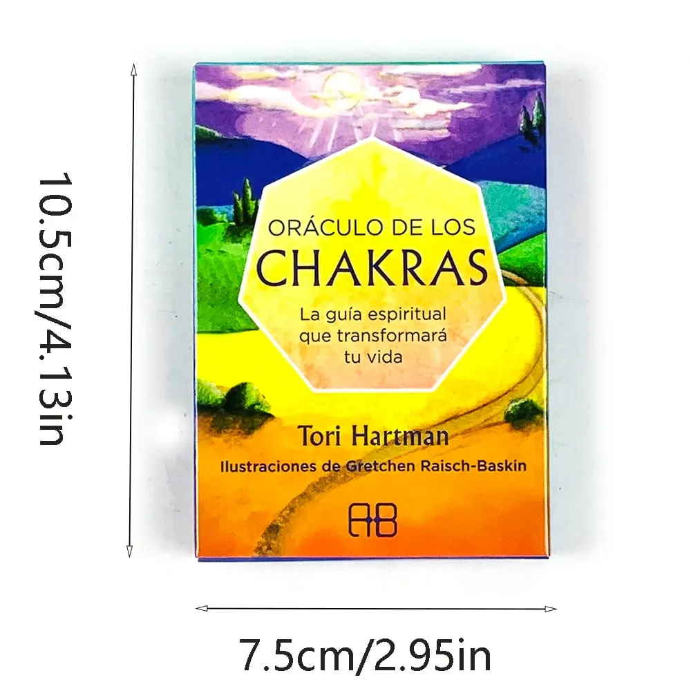 Oráculo De Los Chakras Oracle Cards Spanish Version 49 Cards Divination Tarot Deck Meditation Spiritual Guidance Cards Game