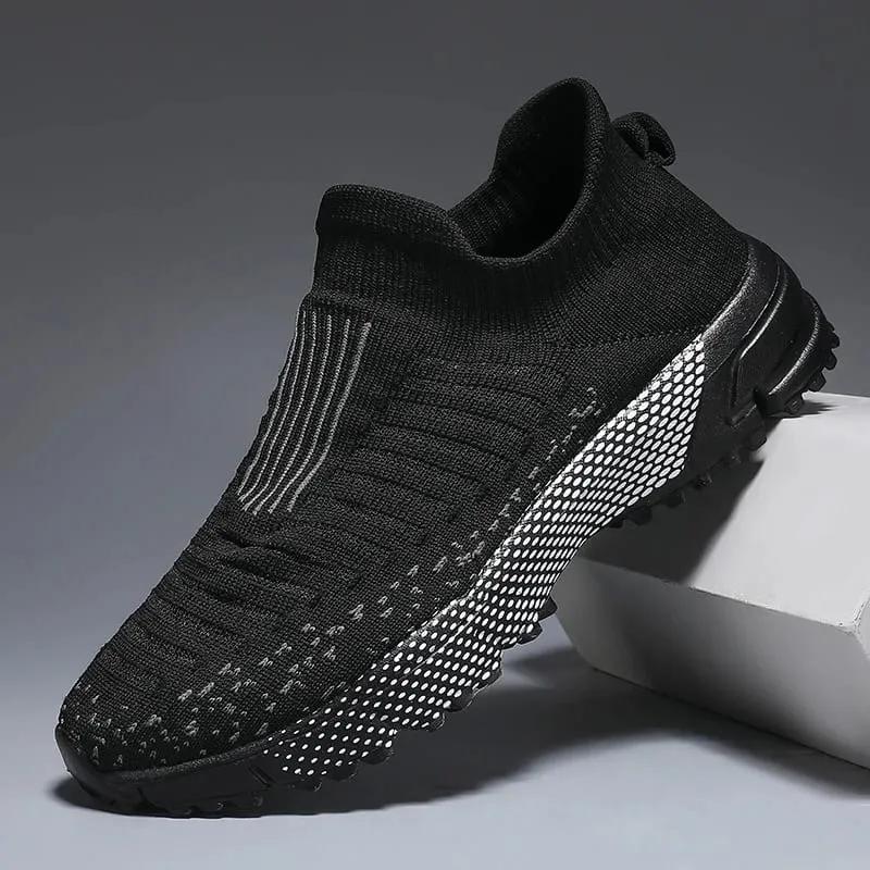 Men Sports Running Black Jogging Shoes Casual Sneakers Outdoor Breathable Mesh for Women Light Shock-absorption Black Tennis