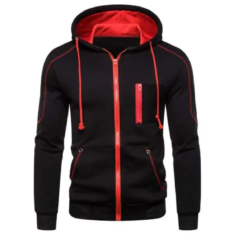 Autumn Winter Men New Sweatshirts Long Sleeve Jacket Hoodie Zipper Closure Jacket Male Hoodies Sweatshirt Slim Fit Male Clothing