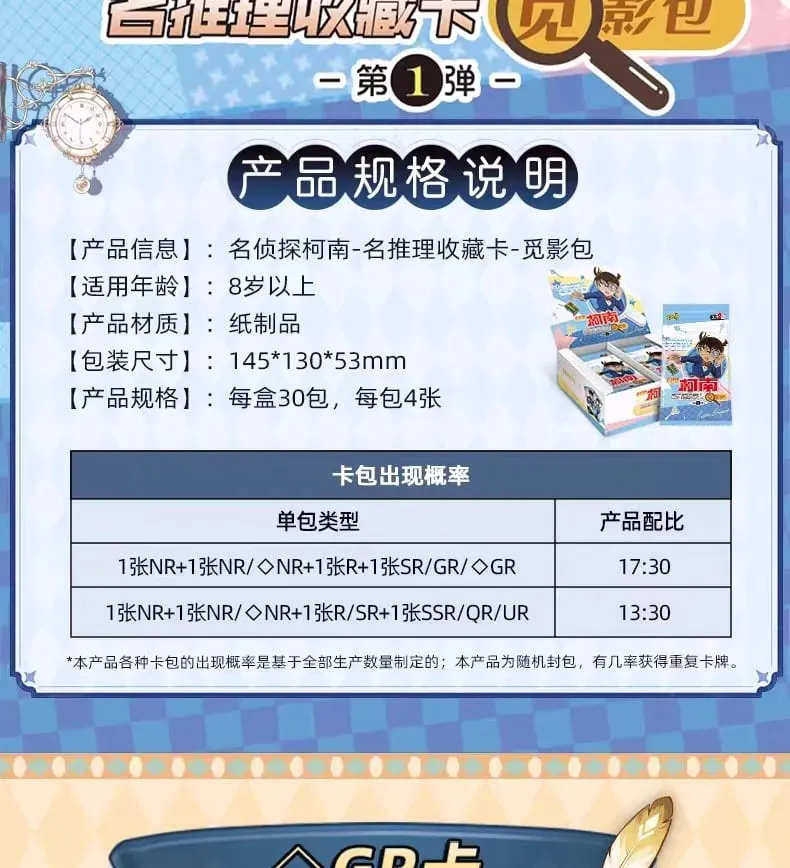 Genuine Detective Conan Card Name Reasoning Reveal Package Halloween Theme Kuroba Kaito Anime Collection Cards Toys Gifts