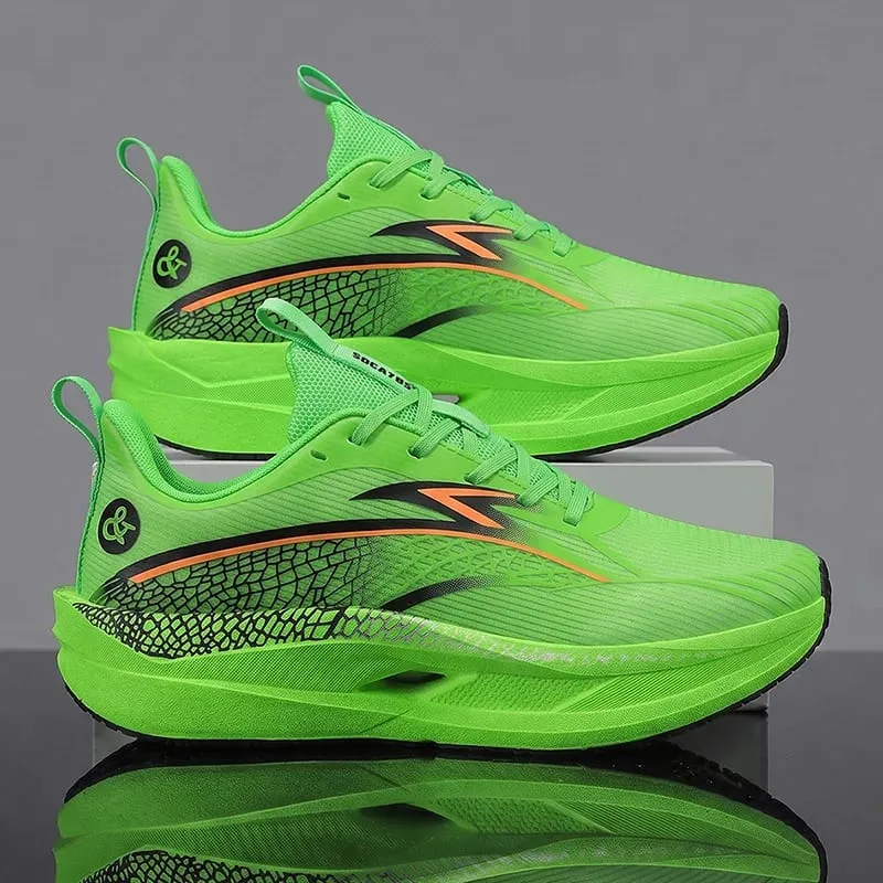Men Sports Running Shoes Carbon Board Marathon Athletic Outdoor Breathable Lightweight Women's Comfortable Professional Sneakers