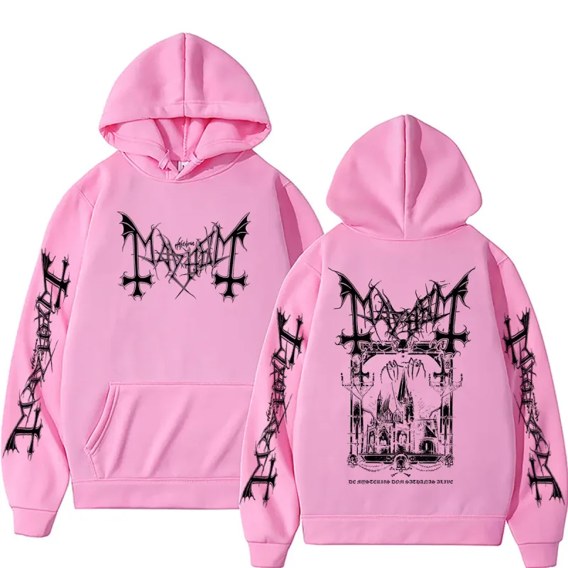 Rock Band Mayhem De Mysteriis Dom Sathanas Hoodie Men Women Death Black Metal Hooded Tracksuit Male Fashion Gothic Punk Hoodies