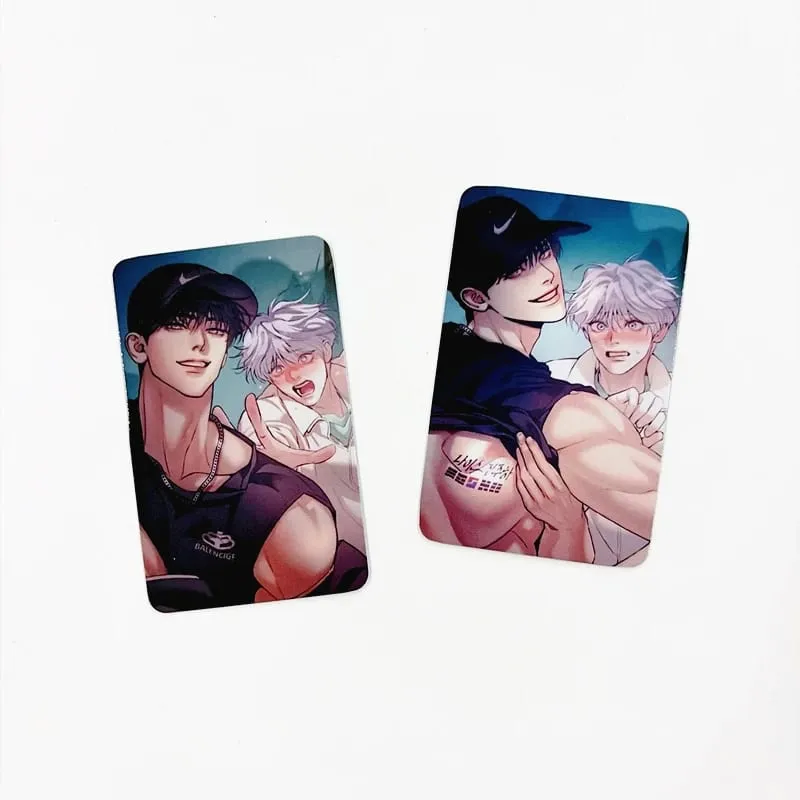 2-4PCS Korean Manhwa Lomo Cards Set Kang Dooshik Jin Jooha Korean BL Comic Couple Photo Cards Fans Decor Collection Gift