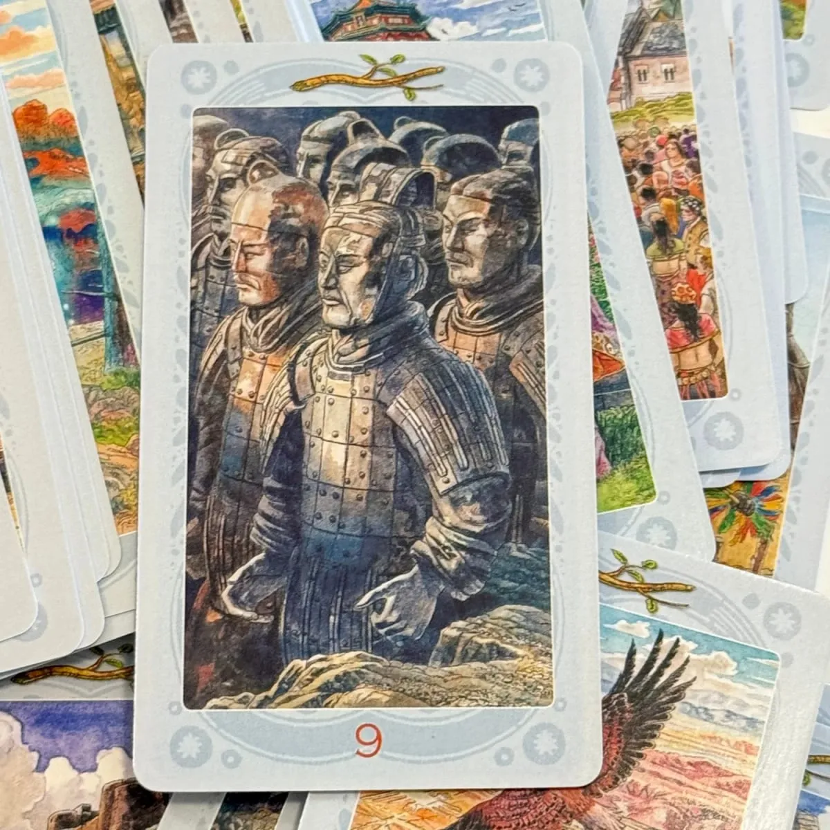 Ryska versionen Таро священных мест Ett 78 tarotkortsfestspel med profetia spådomsbräde