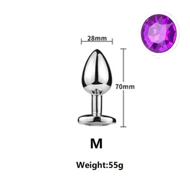 Perline anali in metallo di piccole dimensioni Butt Plug Mini Arcobaleno Butt plug in oro rosa Gioielli in cristallo Trainer Dildo anale Masturbazione Giocattolo del sesso