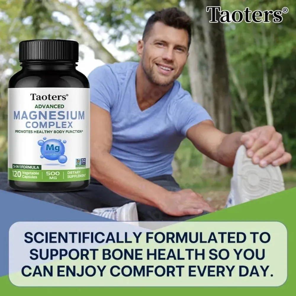 Magnesium Complex - Bone Muscle & Heart Health Supplement Sleep Support Muscle Relaxation Stress & Anxiety Relief